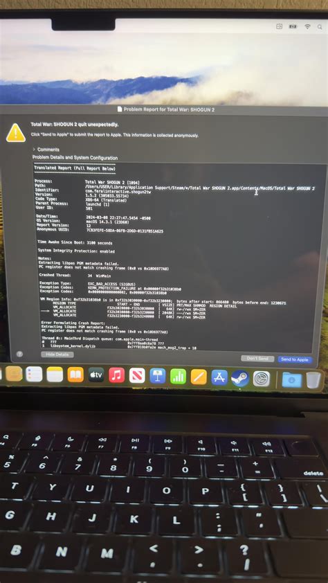 shogun 2 keeps crashing mac